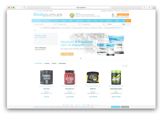 Voedingsupplementen webshop