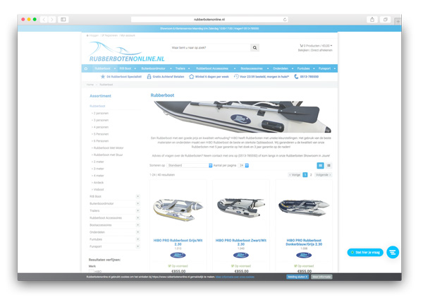 Rubberboten Online webwinkel