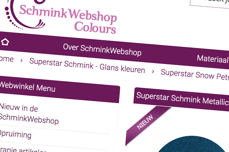 Schminkwebshop webshop in schminkartikelen